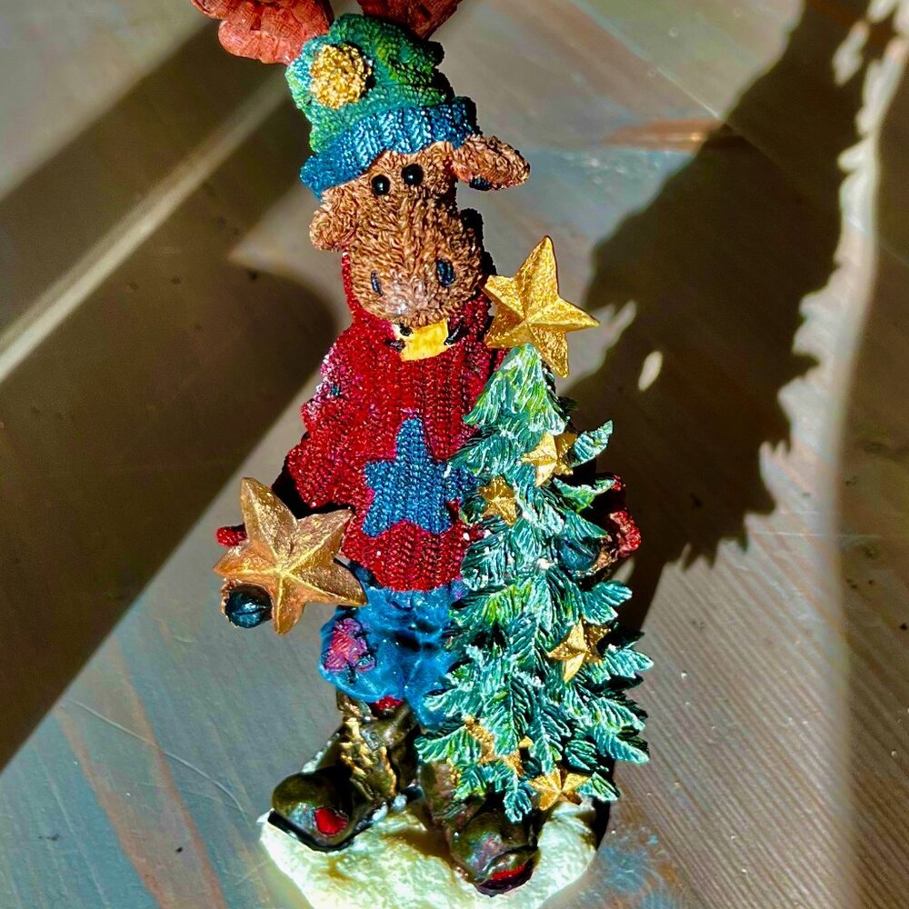 Retired Boyds Bears Folkstone Miliken Von Hinden Moose Christmas Figurine